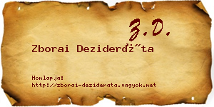 Zborai Dezideráta névjegykártya
